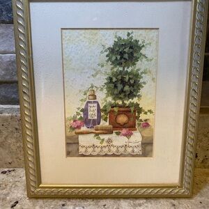 Framed‎ Botanical Art Print with Gold Frame